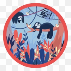 Sleeping Animals In Forest Kids Vinyl Rug - Tenstickers Emoji,Horseshoe Pitching Emojis