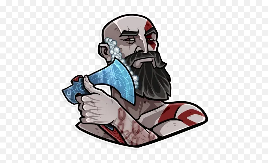 God Of War Sticker Pack - Stickers Cloud Emoji,Kratos Ps4 Emoji