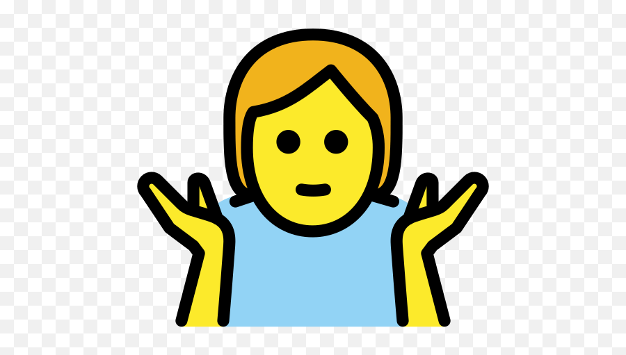 Person Shrugging Emoji - Person Shrugging,Shrug Emoticon