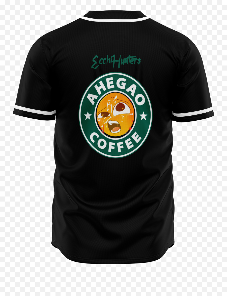 Ahegao Coffee Baseball Jersey Emoji,Coffee Emoticons For Facebook