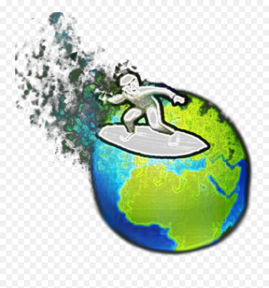 Surf Browse Www Globe Sticker - Fictional Character Emoji,Surfing Emoji