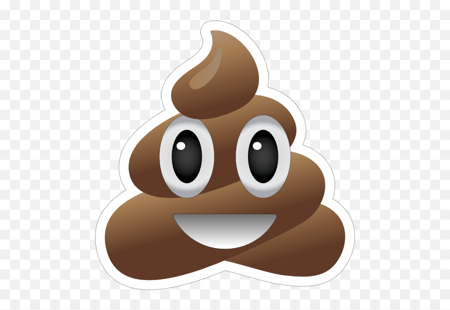 Smiling Poop Emoji Sticker 15224 - Poop Emoji,Emoji Bumper Stickers