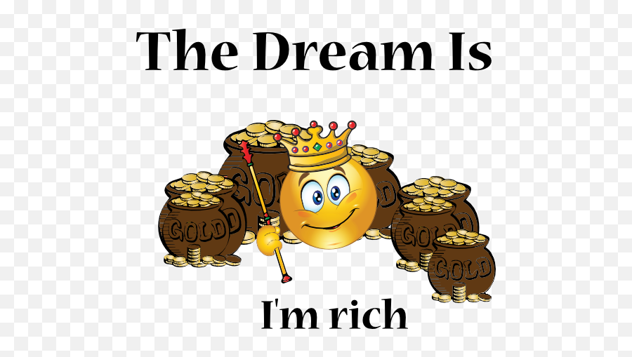 Rich Dream Smiley Emoticon Clipart - Happy Emoji,Dream Emoticon