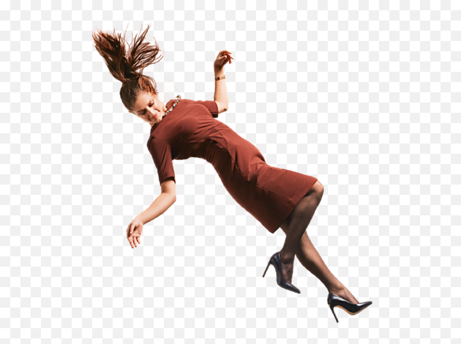 Fall Falldown Girl Lady Woman Women - People Falling Transparent Background Emoji,Red Dress Lady Emoji