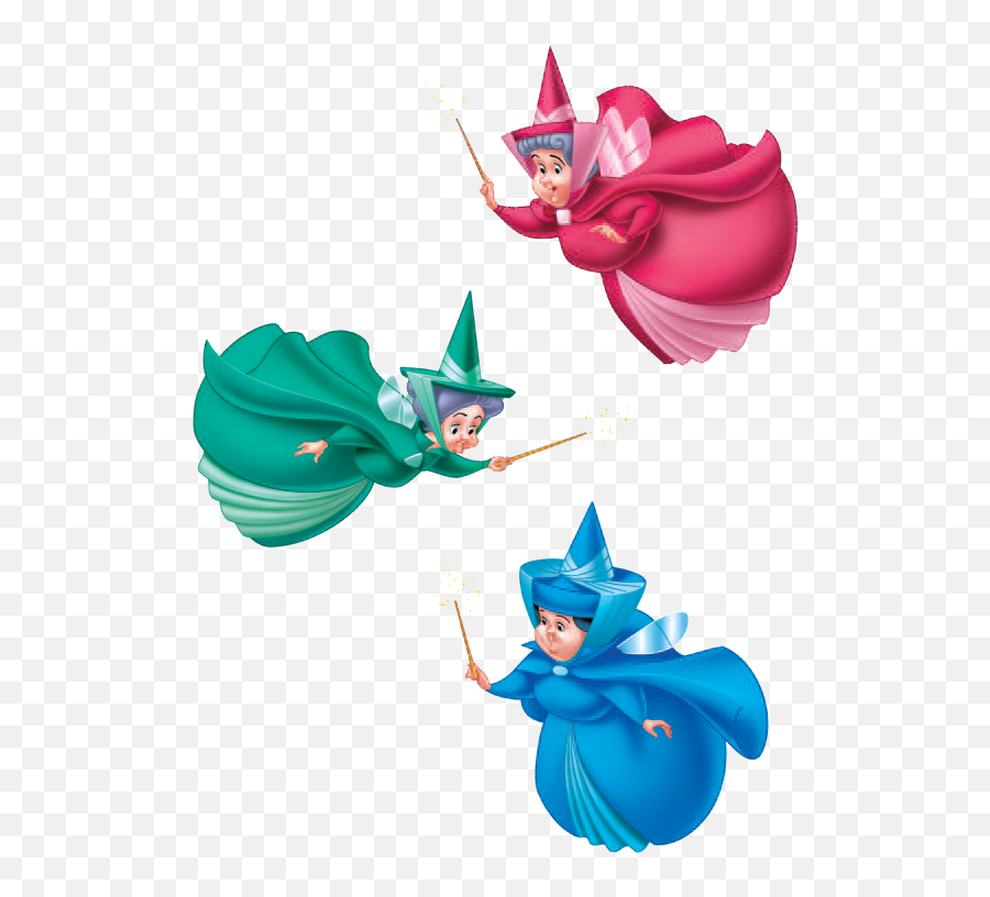 Flora Fauna Y Primavera - Sleeping Beauty Fairy Godmothers Emoji,Emoji La Pelicula Coraline Muppets