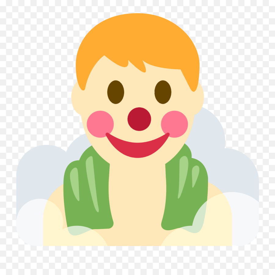 Emoji Face Mashup Bot On Twitter U200d Man In Steamy - Happy,Cute Clown Emoji