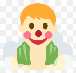 Emoji Face Mashup Bot On Twitter U200d Man In Steamy - Happy,Cute Clown Emoji