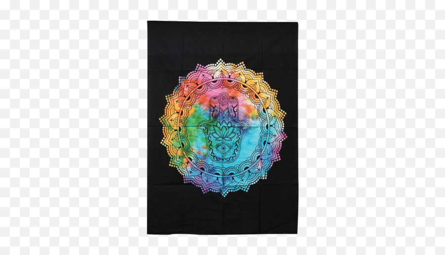 Hamsa Hand Tie Dyed Wall Hanging Tapestry - Trippy Emoji,Tie Dye Emojis