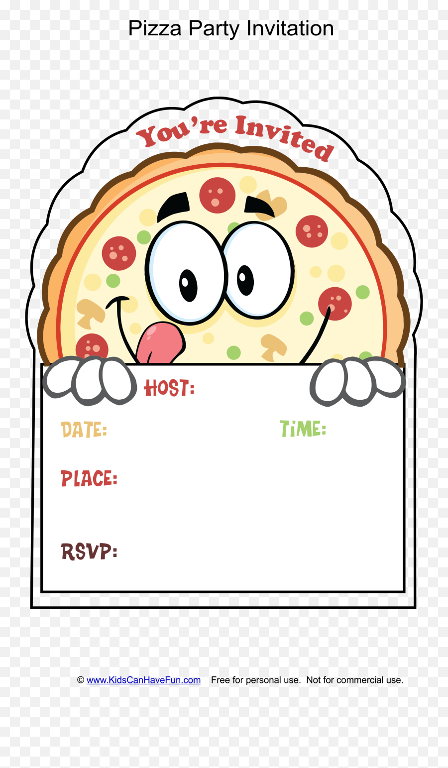 Pizza Party Invitations - Free Pizza Party Invitation Template Emoji,Emoji Birthday Invitations