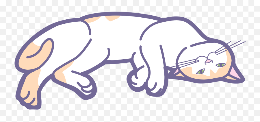 Cat Animal Lay Laying Outline Sticker By Inkstardust - Felinae Emoji,Laying Emoji