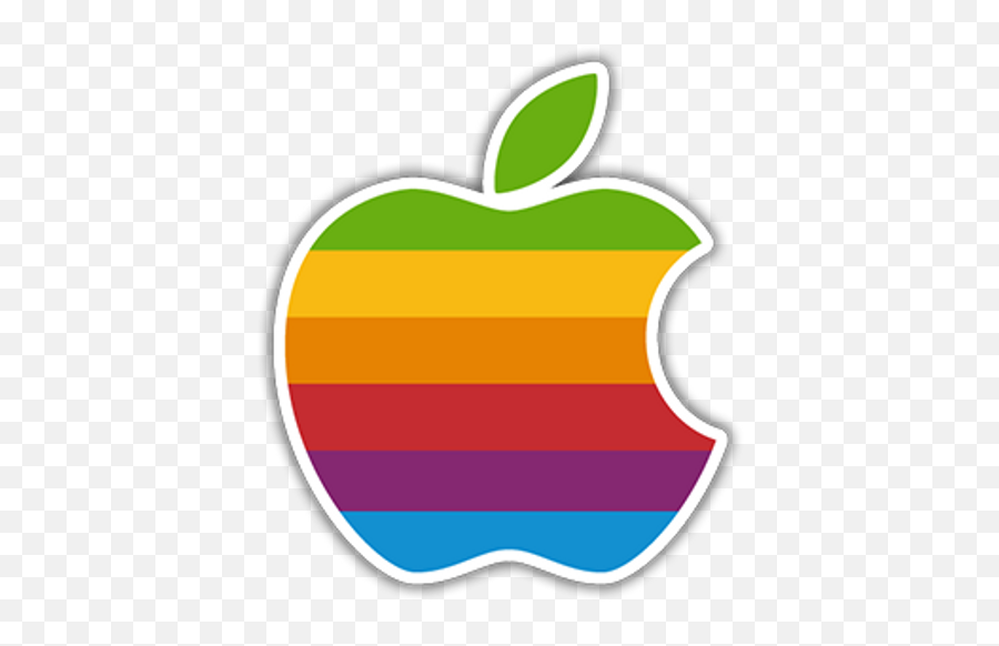 Apple Color Logo Sticker - Sticker Mania Apple Personal Computers Poster Emoji,Apple Color Emoji
