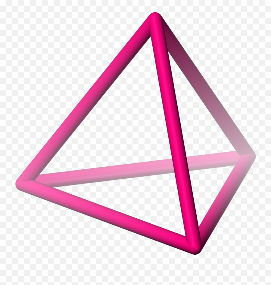 Triangular Clipart Triangular Clipart - 3d Triangle Pyramid Emoji,Pink Triangle Emoji