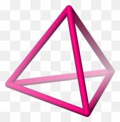 Triangular Clipart Triangular Clipart - 3d Triangle Pyramid Emoji,Pink Triangle Emoji