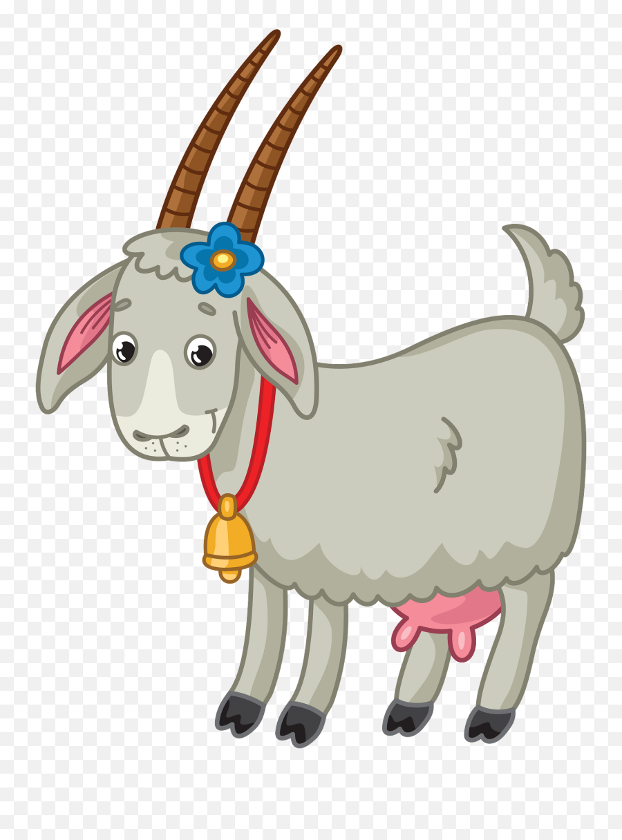 Goat With Bell Clipart - Chevre Clipart Emoji,Emoji 37 Bell