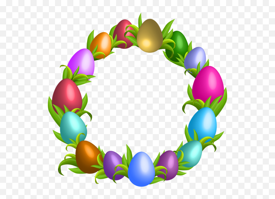 Easter Wreaths - Transparent Background Easter Border Emoji,Free Easter Emojis