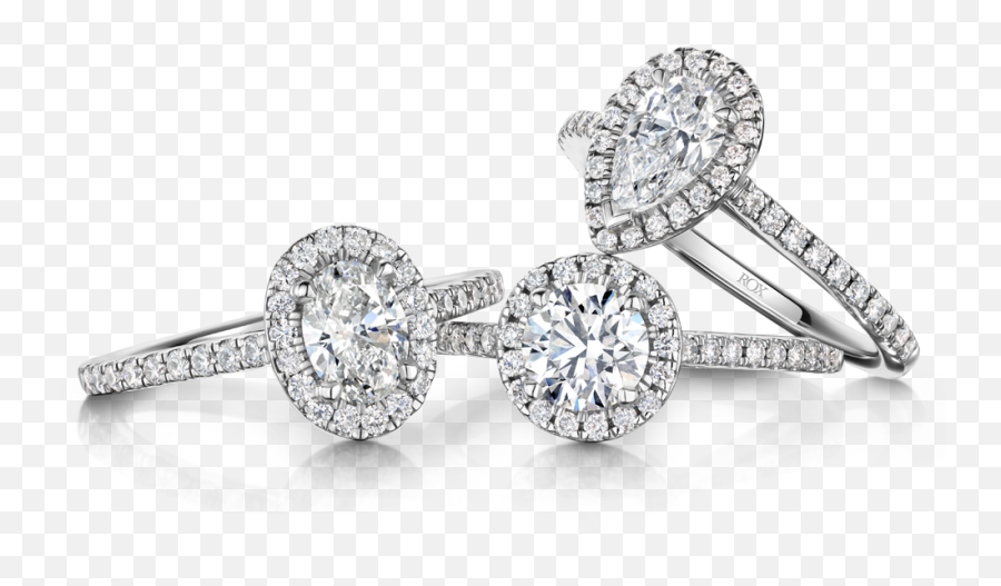 Diamond Engagement Rings Collection - Rox Halo Engagement Ring Emoji,Man Engagement Ring Woman Emoji