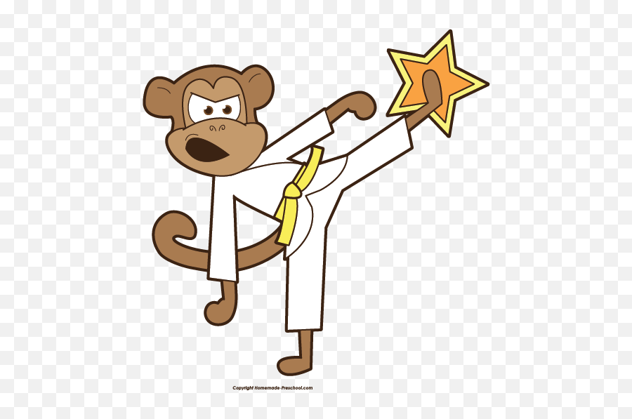 Karate Monkey Clipart Image - Clipartix Karate Monkey Clipart Emoji,Martial Arts Emoji
