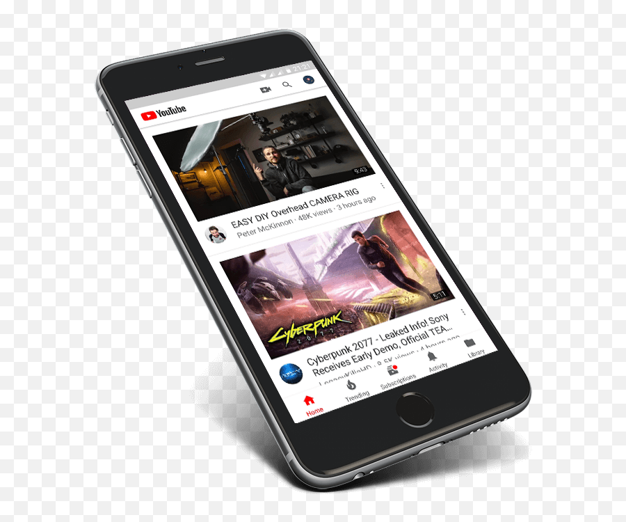 Iphone With Youtube Full Size Png Download Seekpng - Camera Phone Emoji,Cyberpunk 2077 Logo Emoji