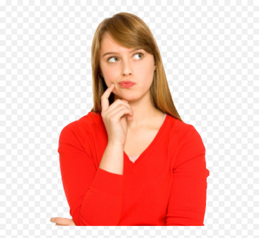 Thinking Woman Png Transparent Images - Thinking Woman Png Emoji,Woman Thinking Emotions;