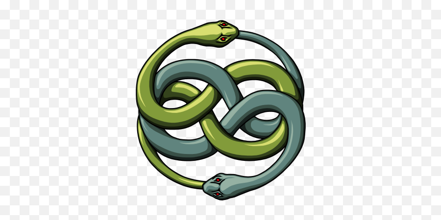 Radial Symmetry Two Snakes Intertwined - Two Snakes Intertwined Emoji,Emoticon Snakes