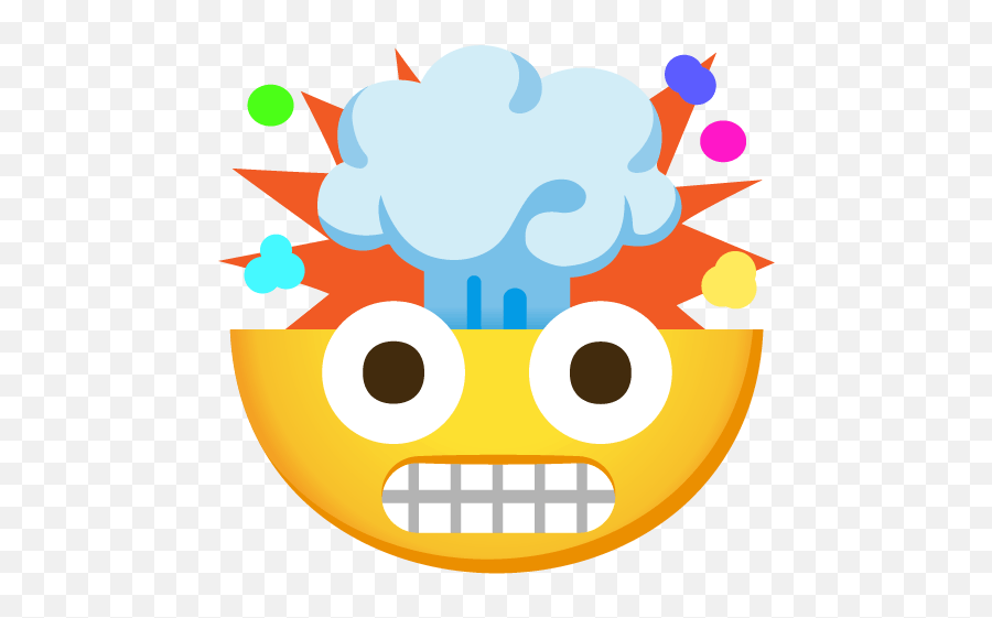 Emoji Mashup Bot - Exploding Head Emoji,Bisexual Pride Emoji