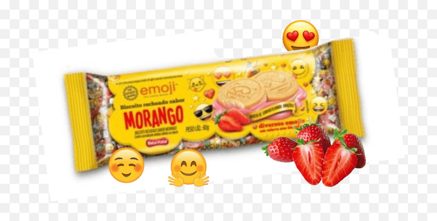 Biscoito Recheado Emoji Morango 60gr - Weber Superfood,Berry Emoji