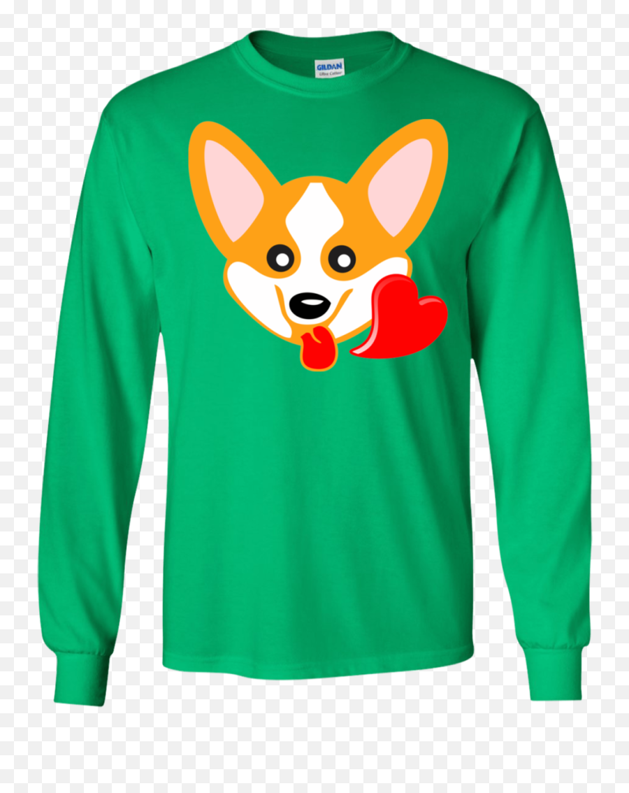 Corgi Emoji Ls Sweatshirts Funny Heart Eyes Emoji U2013 Newmeup - Philadelphia Eagles Thanksgiving Shirt,Pitbull Emoji