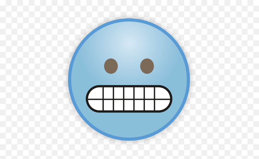 Sky Blue Teeth Emoji Png Transparent - Whatsapp Emoji Png,Emoji With Teeeth
