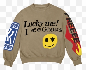 Hoodie Sticker By Theprinciple - Lucky Me I See Ghosts Hoodie Emoji,Long Neck Emoticon