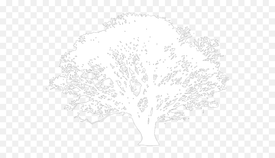 Black And White Tree Png Svg Clip Art For Web - Download Oak Tree Clipart White Emoji,Emoji Svg Tree