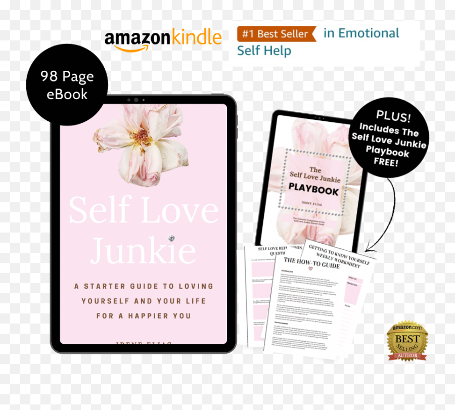 New Book - Irene Elias Self Love Junkie Emoji,Pink Optimism Emotion