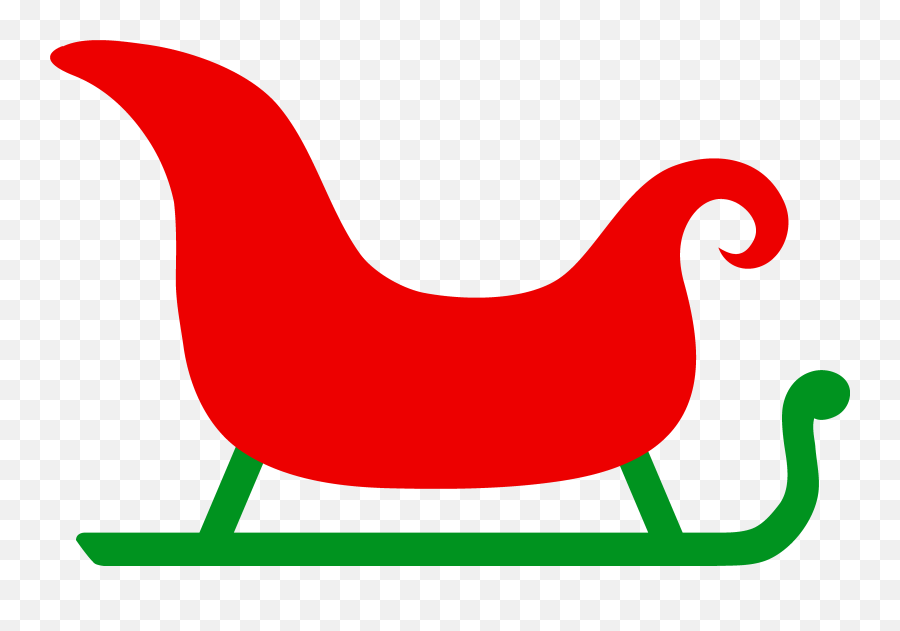 Easy Simple Red And Green Sleigh Free Clip Art Png - Clipartix Clip Art Santa Slay Emoji,Sleigh Emoji