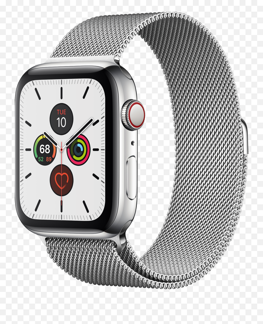 Apple Watch Series 6 Photo Png Arts - Apple Watch Series 5 Stainless Steel Milanese Loop Emoji,How To See Peoples Emojis On Apple Watch
