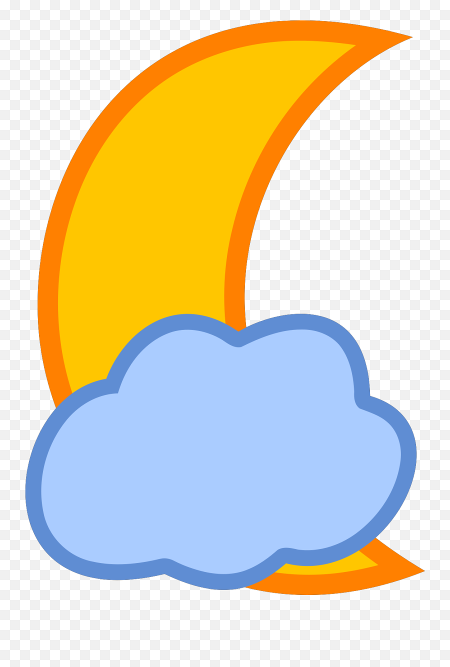 Cloud Covered Moon - Moon And Cloud Clipart Emoji,Clouds In Emojis For Desktop