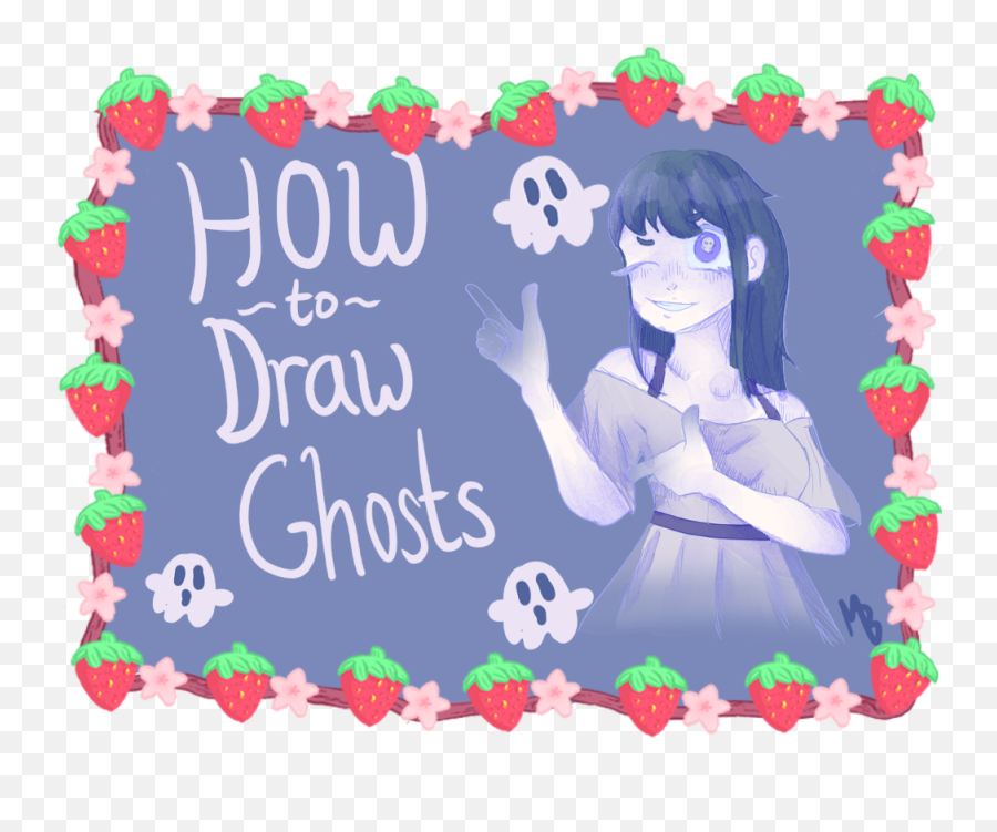 Draw Ghost Characters - Girly Emoji,Draw Emoji Ghost