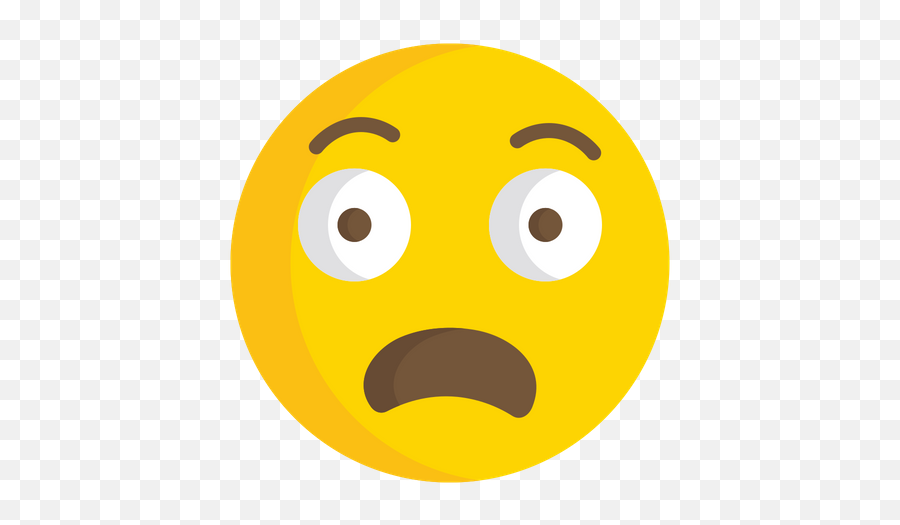 Fearful Face Emoji Icon Of Flat Style - Happy,Fearful Face Emoji