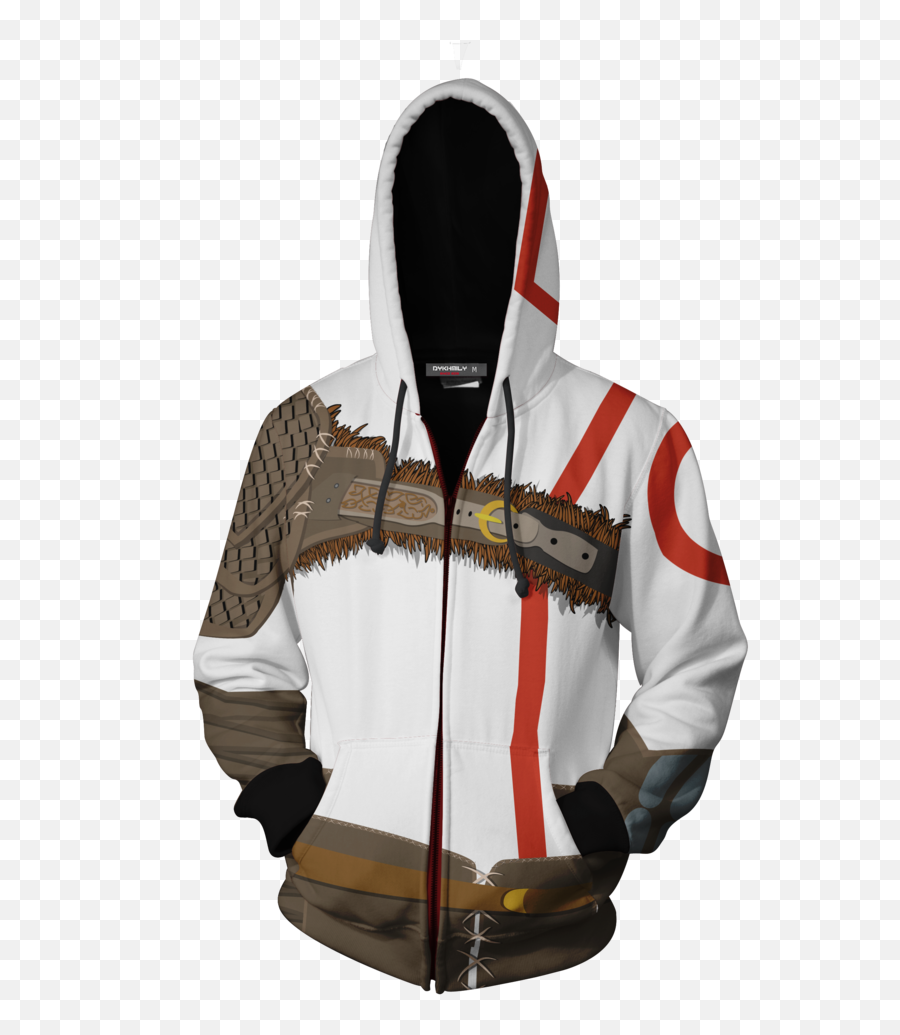 God Of War Kratos Cosplay Zip Up Hoodie Jacket U2013 Moveekbuddyshop Emoji,Kratos Ps4 Emoji