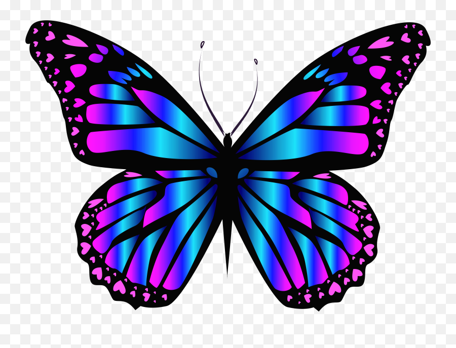 Iphone Transparent Background Blue Butterfly Emoji - Blue And Purple Butterfly,Nerd Emoji