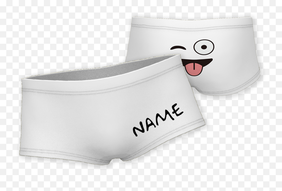 Kidu2019s Custom Property Of Name Boxer Shorts - Emoji Of Stuckout Tongue And Winking Eye For Teen,Tongue Out Emoji Pillow