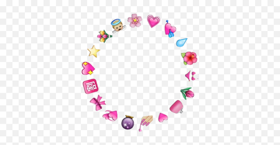 Emoji Aesthetic Heart Angel Sticker By Jeon Jimin - Transparent Background Emoji Circle Png,Angel Emoji Joggers