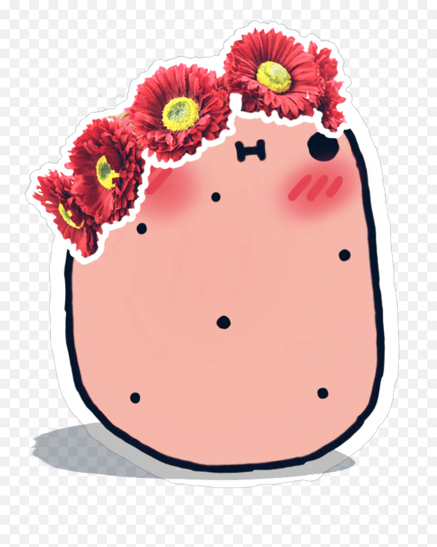 Kawaiipotatocutefunny Sticker - Girly Emoji,Kawaii Potato Emoji
