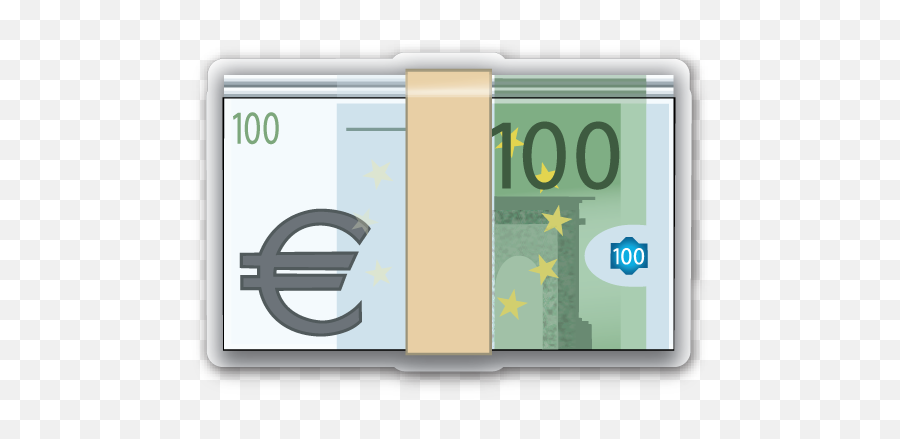 Banknote With Euro Sign - Emoji Euros,100 Emoji Sign
