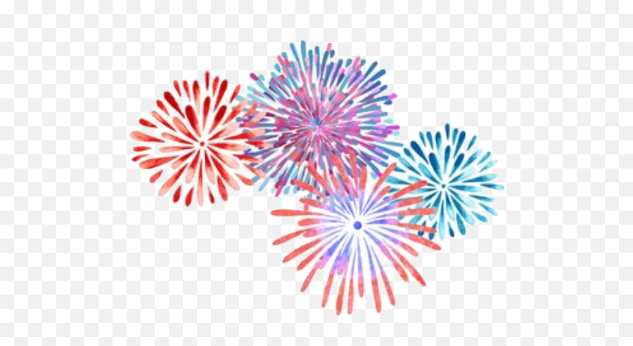 Watercolor Fireworks Lights Sticker By Stephanie - Fireworks Emoji,Fireworks Emoji Png