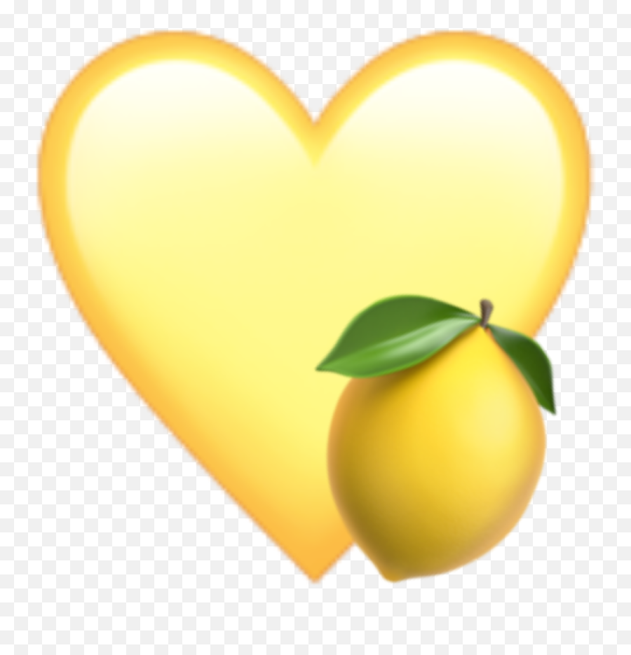 Sticker - Emoji Heart Pastel Yellow,Lemon Emoji Sticker