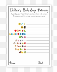 Childrens Book Emoji Pictionary Baby - Baby Shower Emoji Card,Children's Book Emoji Pictionary Answer Key
