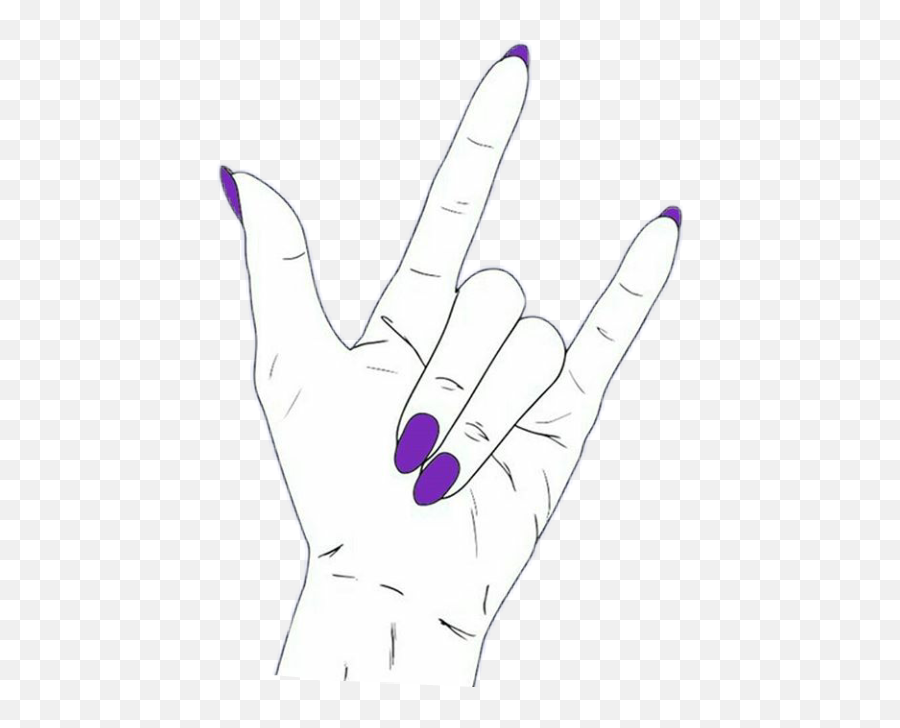 Metalhandhandsrockrocker Punk Sticker - Sign Language Emoji,Rocker Sign Emoji