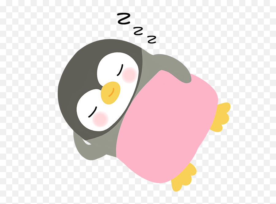Penguin Cute Sleeping Goodnight Sticker By Sammi - Clipart Of Sleeping Baby Penguin Emoji,Cute Goodnight Text With Emojis
