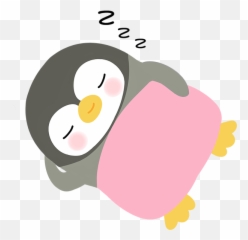 Penguin Cute Sleeping Goodnight Sticker By Sammi - Clipart Of Sleeping Baby Penguin Emoji,Cute Goodnight Text With Emojis