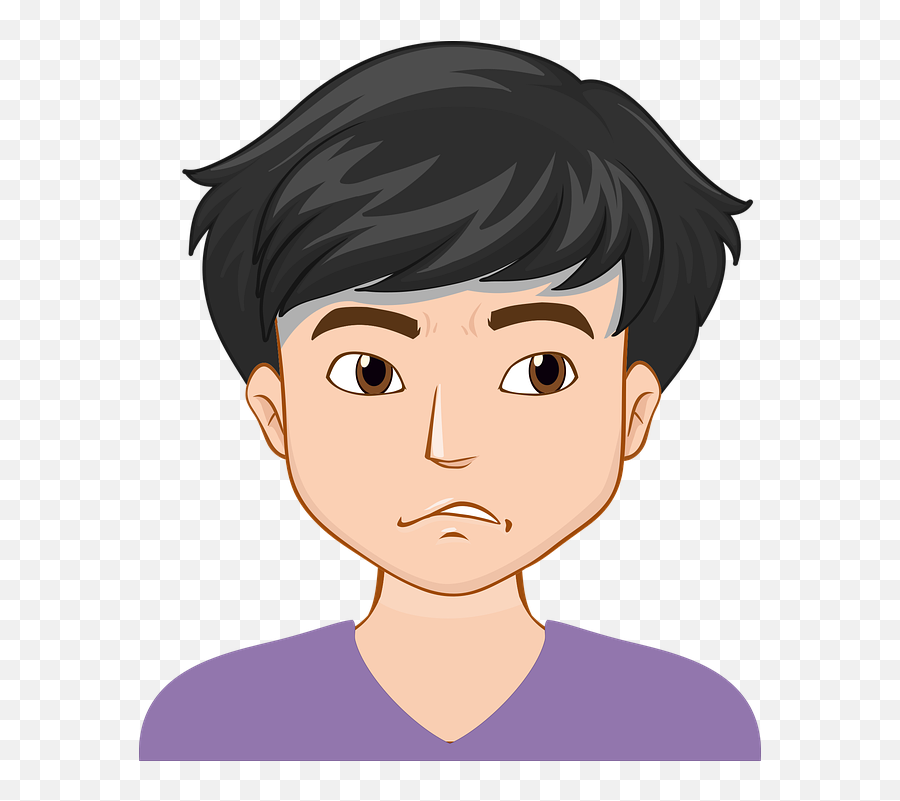 Sad Frown Child - Vector Graphics Emoji,Illustration Sad Emotion Planet