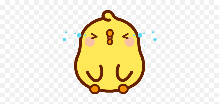 Crying Piu Piu Gif - Molang Sticker Emoji,Crying Without Emotion Gif